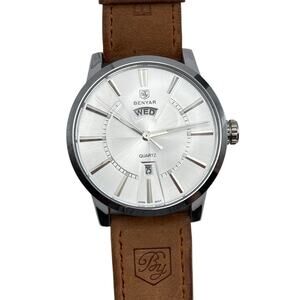 Benyar Men's Dress Watch 43mm - New Battery - WR 30m Adjustable Leather BY-5101M